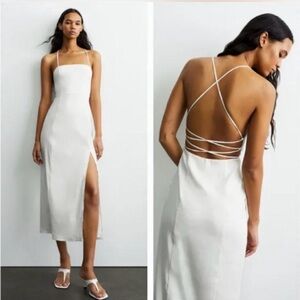 Zara White Strappy Back Dress
